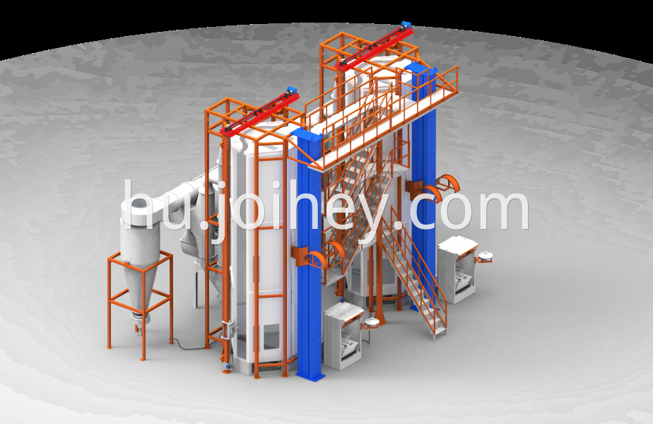 Aluminum profile powder coating booth